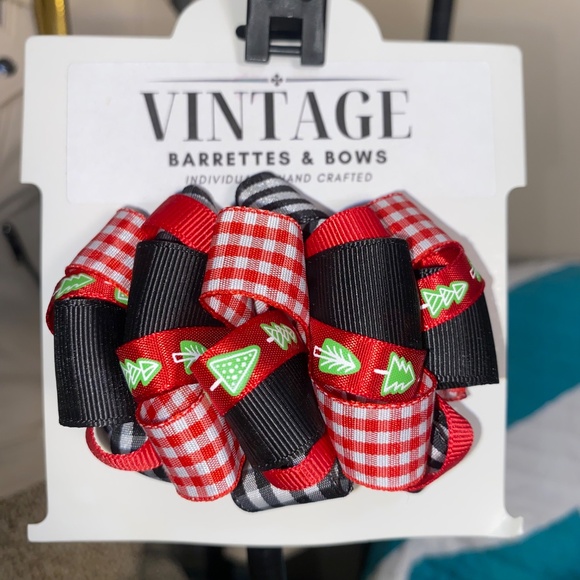 🎅🏻 BOGO!!!! 2 For 1 Thru 12-19!!! Handmade Vintage 80s Christmas Loop HairBows - Picture 9 of 11